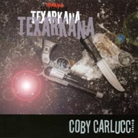 Album cover with gun, knife and drugs on a dirty street